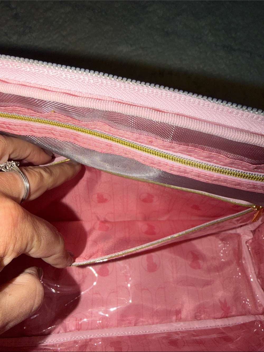 Lug Wicked Bubble Pink Quilted Cosmetic Bag - Picture 3 of 7